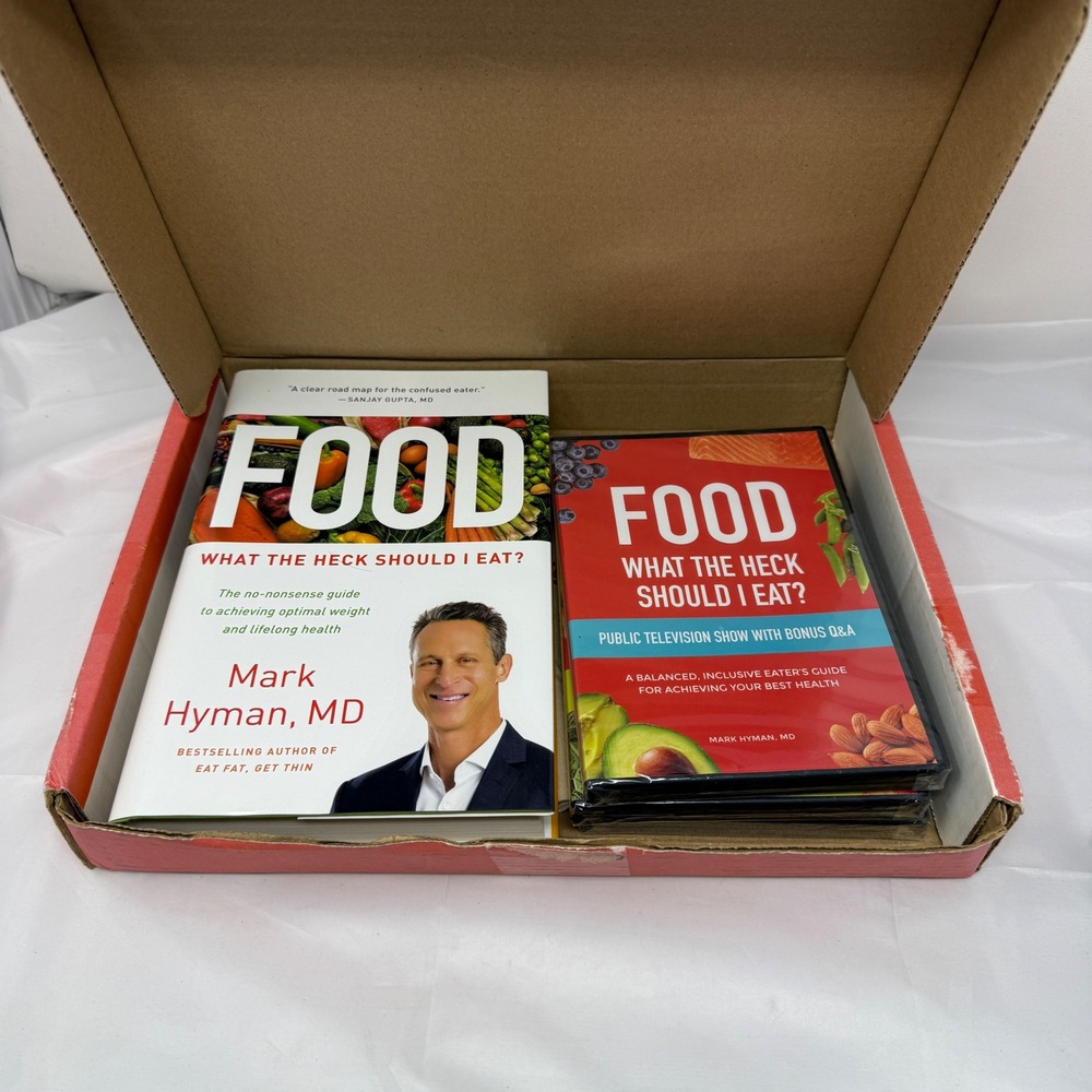 Mark‎ Hyman Food What the Heck Should I Eat Master Package DVD Tote Set *read*